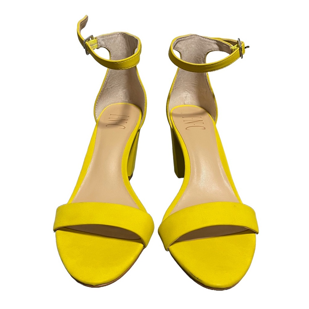 INC - Yellow Ankle Strap Women's Sandals